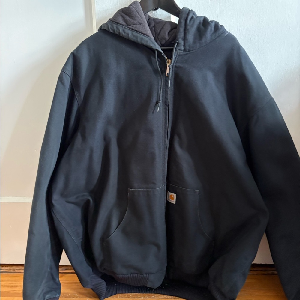 Carhartt Black Hooded Jacket XXXL Tall